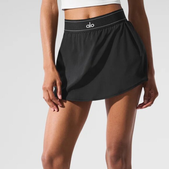 NWT alo yoga Match Point Tennis Skirt -- Black - Picture 1 of 5
